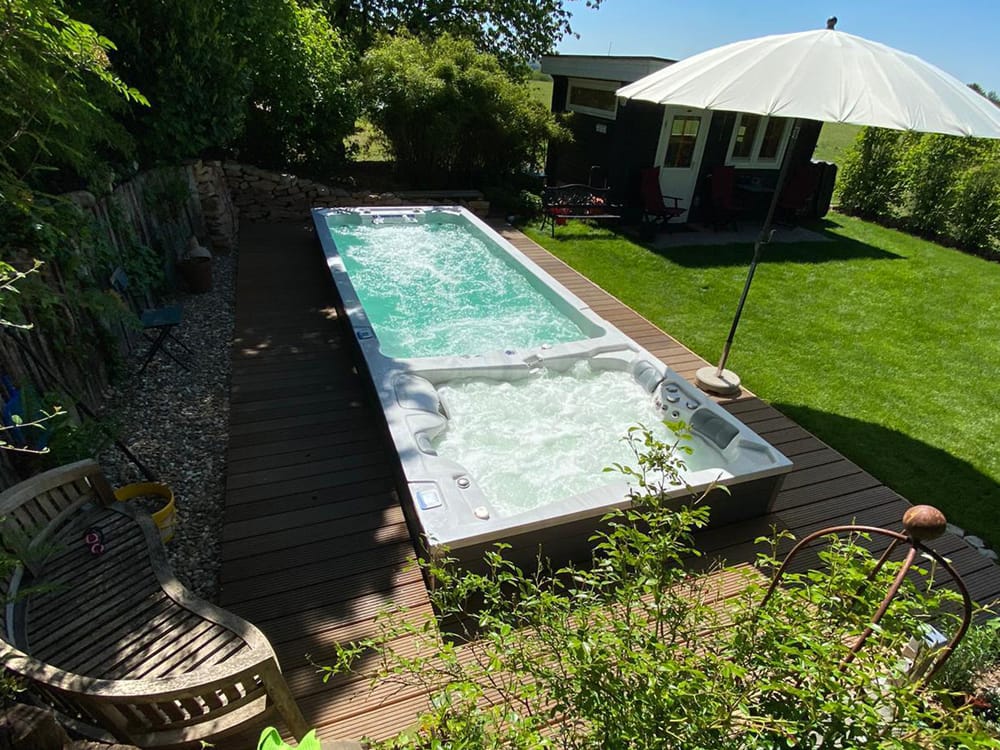 Swim Spa installed in garden